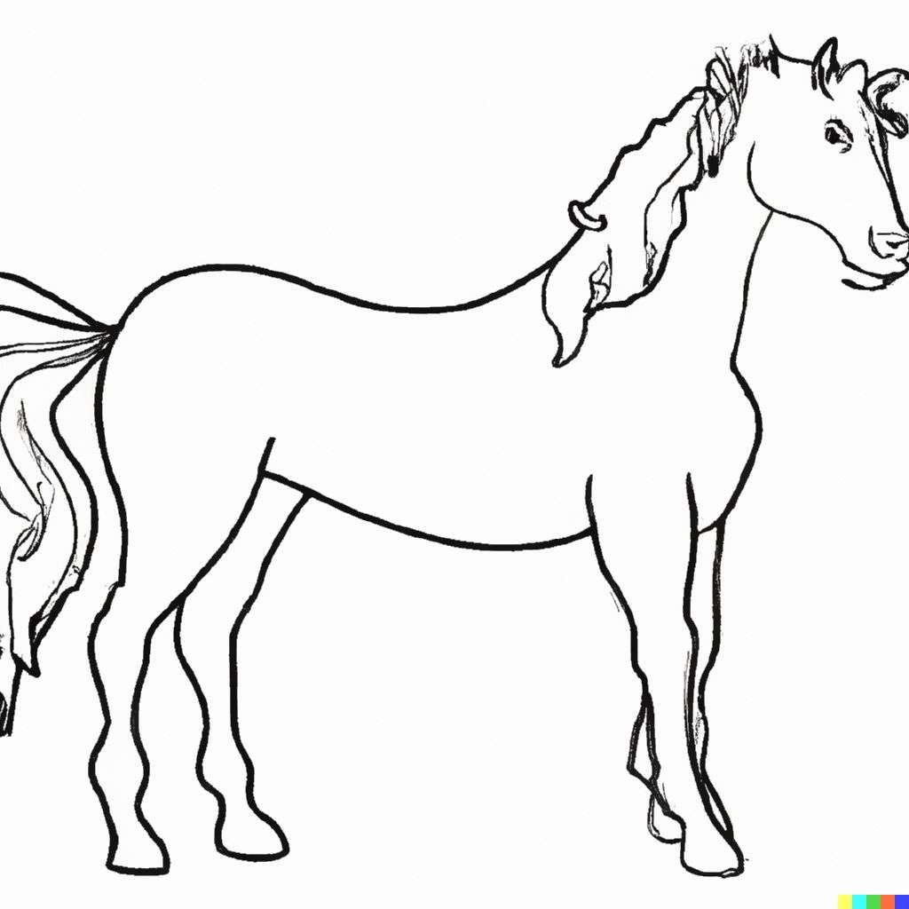 a horse, coloring book